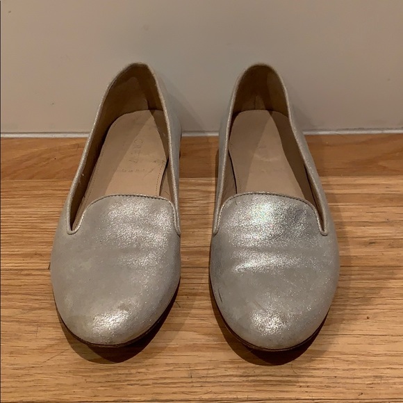 J.Crew 7.5 Metallic Silver Cleo Loafer - Picture 3 of 5
